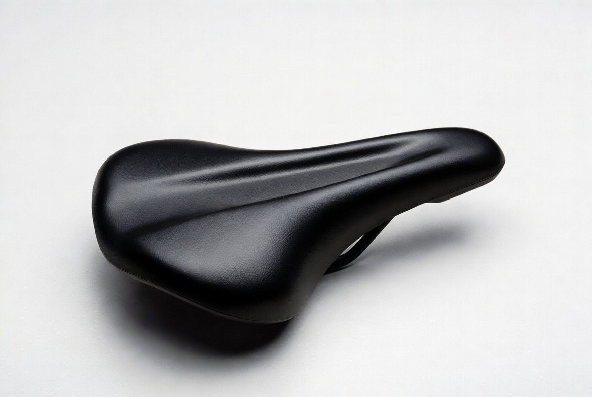 Custom molded integral skin urethane bicycle saddle with smooth surface finish — recreation and fitness application by Comcast Urethane